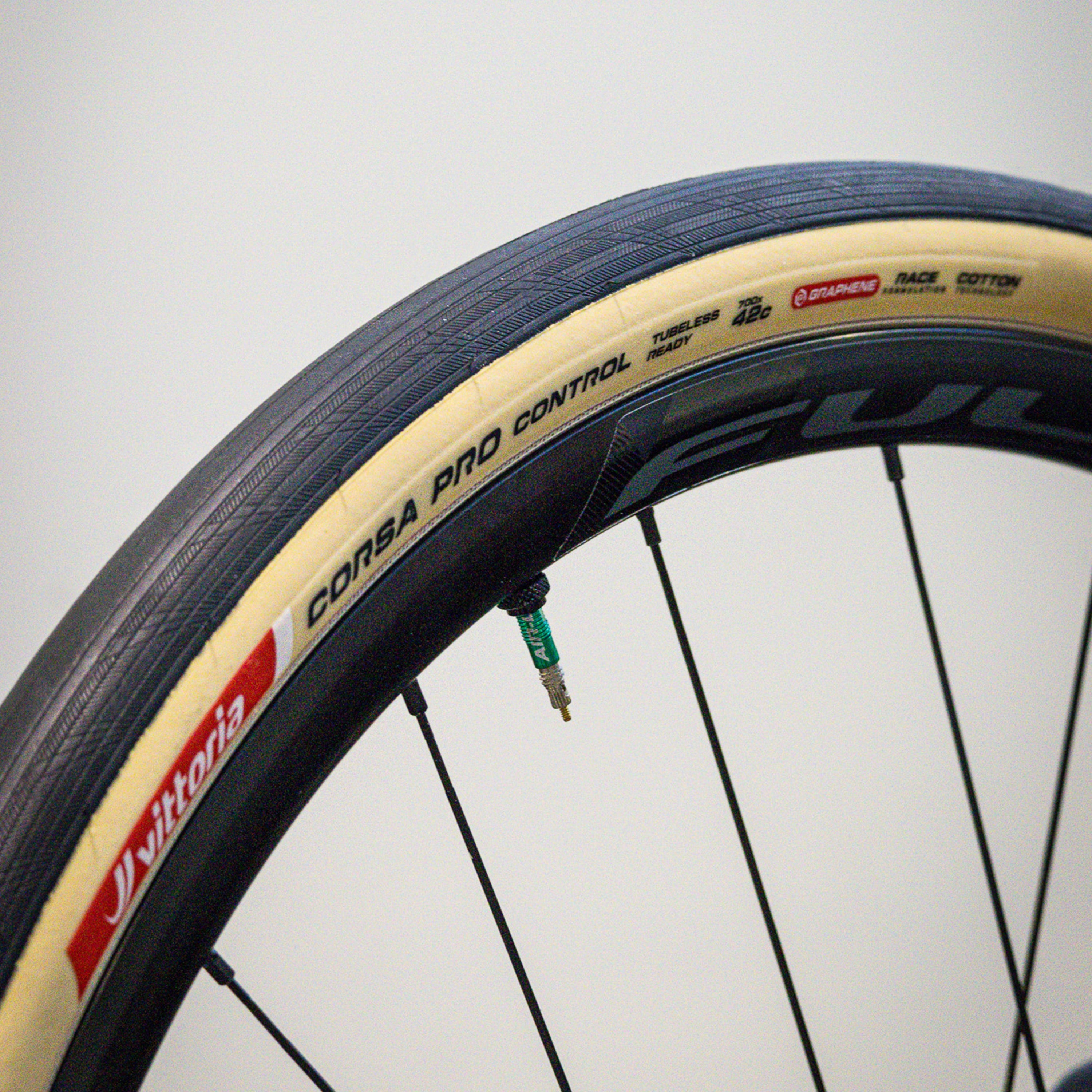 Vittoria Corsa Pro Control Tubeless-Ready mounted on road bike wheel