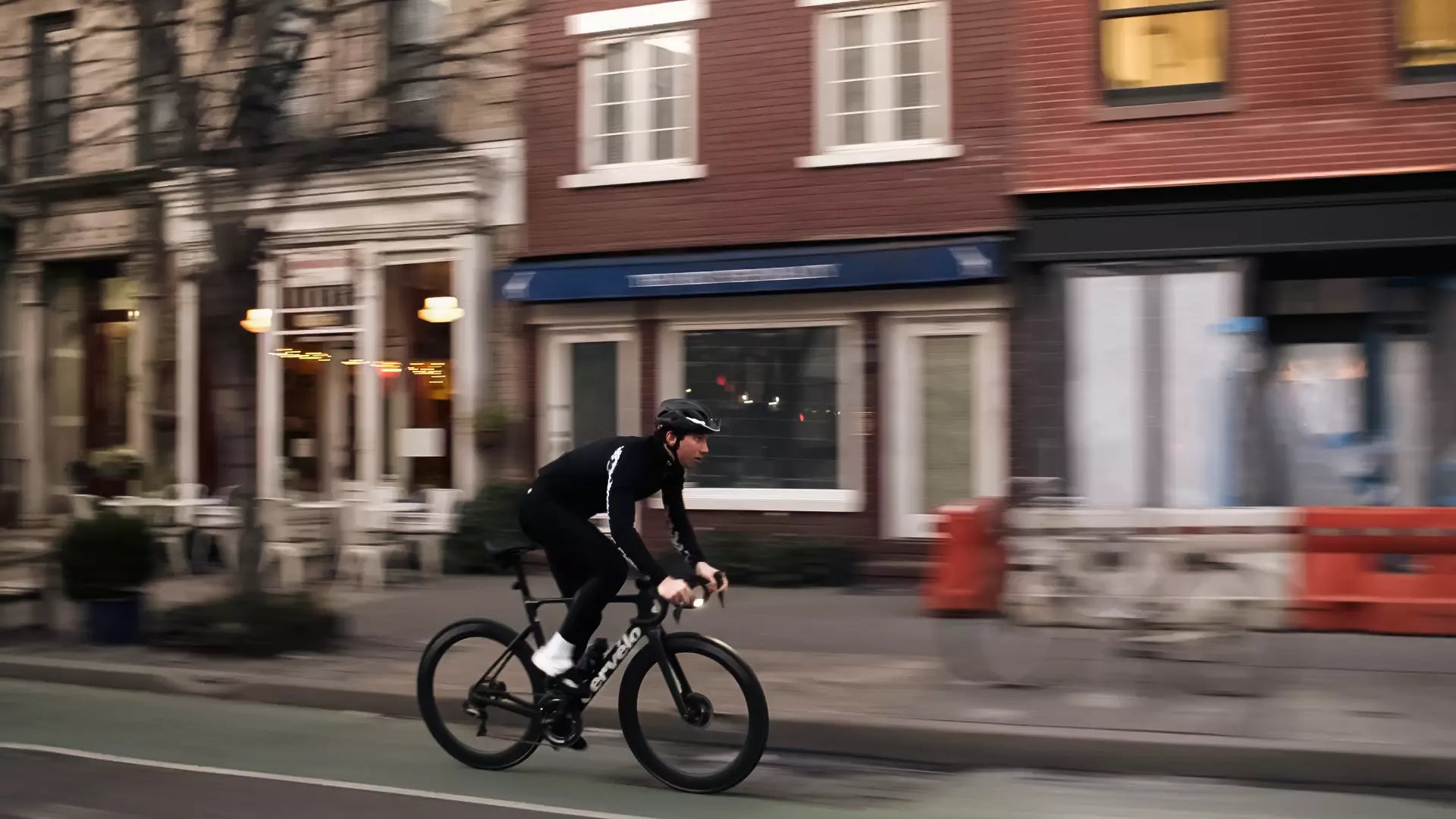 cyclist riding in new york city